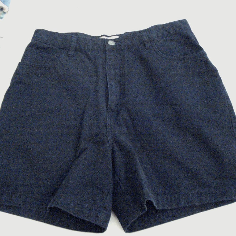 Cherokee Denim Black Shorts Zippered Size 14